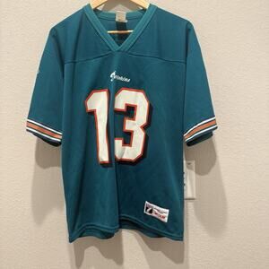 Vintage 90’s Miami Dolphins #13 NFL Logo 7 Made In USA Jersey T-Shirt Size M Dan